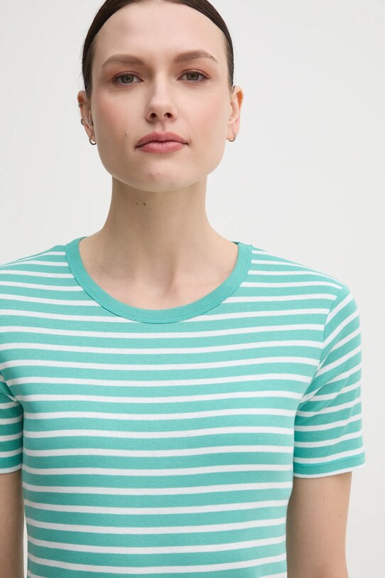 United Colors of Benetton t-shirt in cotone turchese 30YSE16A0