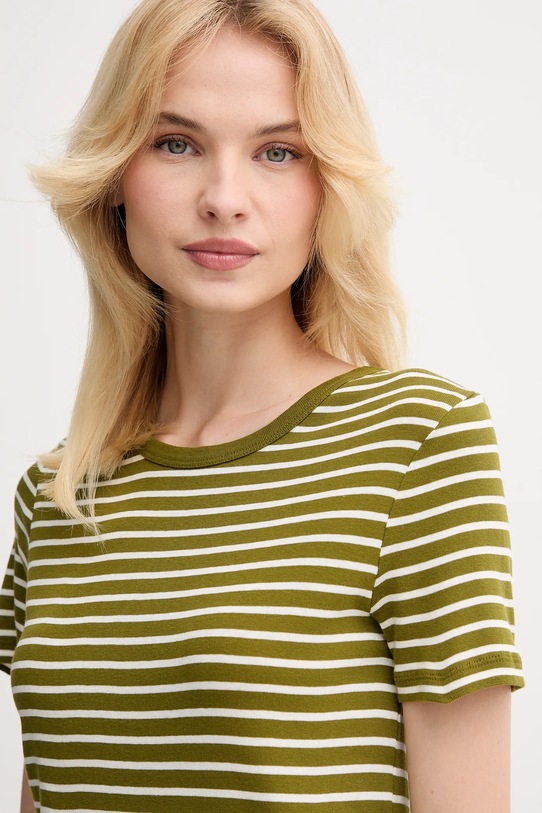 Памучна тениска United Colors of Benetton зелен 30YSE16A0