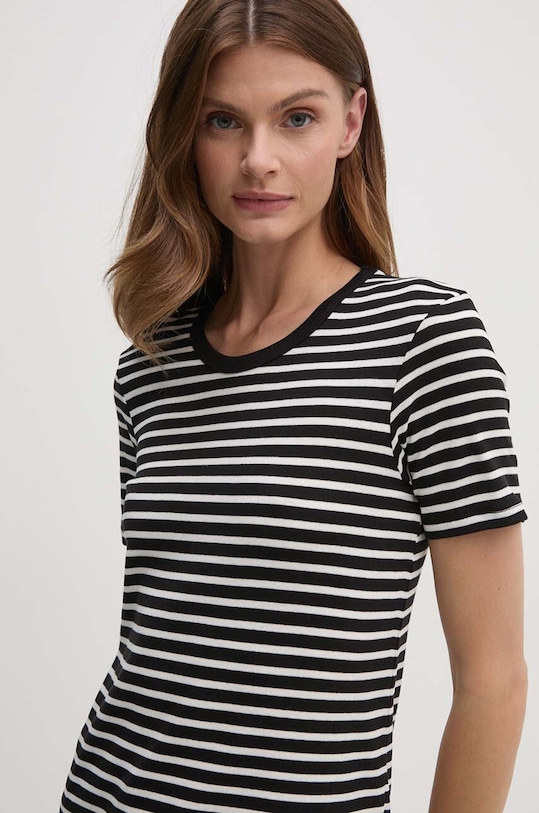 United Colors of Benetton tricou din bumbac curele negru 30YSE16A0