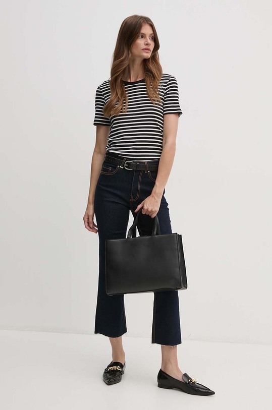 United Colors of Benetton tricou din bumbac 30YSE16A0 negru AW25