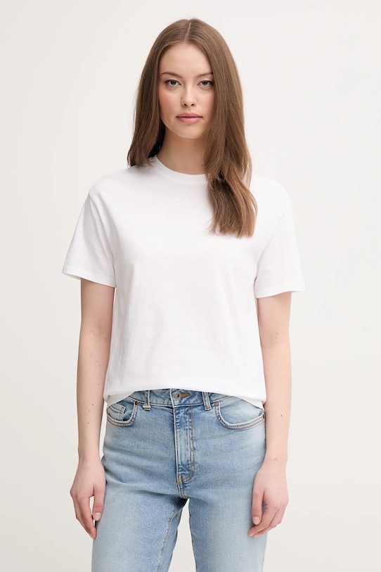 United Colors of Benetton t-shirt bawełniany bawełna biały 3096D102O