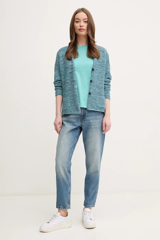 United Colors of Benetton tricou din bumbac 3096D102O turcoaz SS25
