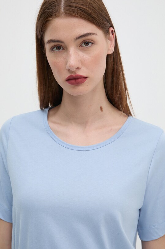 United Colors of Benetton t-shirt bawełniany niebieski 31VKD104K