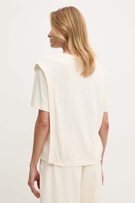 Oblečení Bavlněné tričko United Colors of Benetton 3BL0D1088 béžová