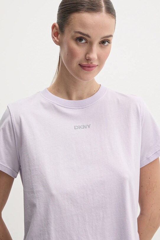 Bavlněné tričko Dkny fialová DP4T9994