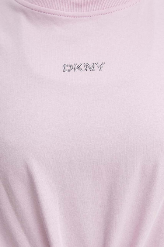 Хлопковая футболка Dkny DP4T9994 розовый