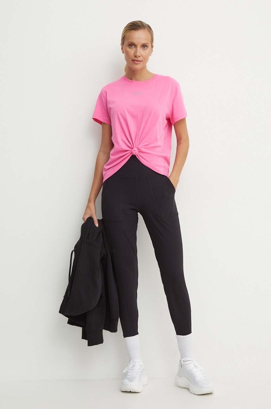 Хлопковая футболка Dkny DP4T9994 розовый AW24