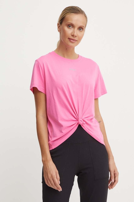 Хлопковая футболка Dkny розовый DP4T9994