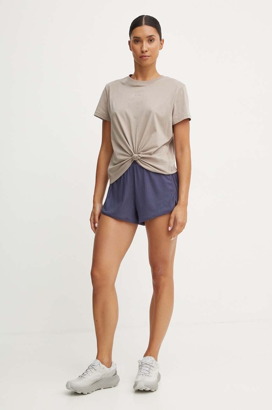 Bavlněné tričko Dkny DP4T9994 hnědá AW24