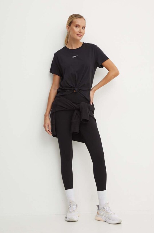 Dkny t-shirt bawełniany DP4T9994 czarny AW24