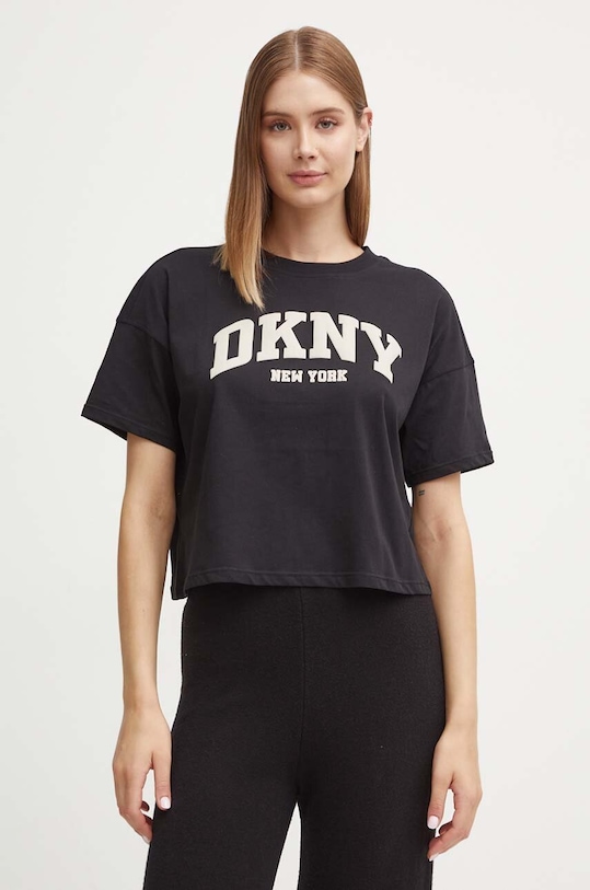 Dkny t-shirt bawełniany DP4T9945 czarny AW24