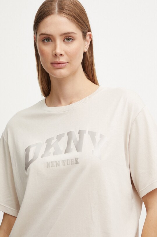 Bavlnené tričko Dkny béžová DP4T9812