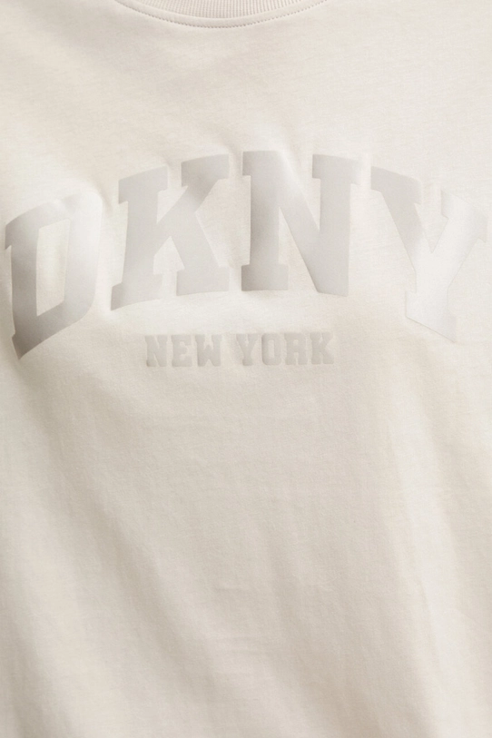 Хлопковая футболка Dkny DP4T9812 бежевый