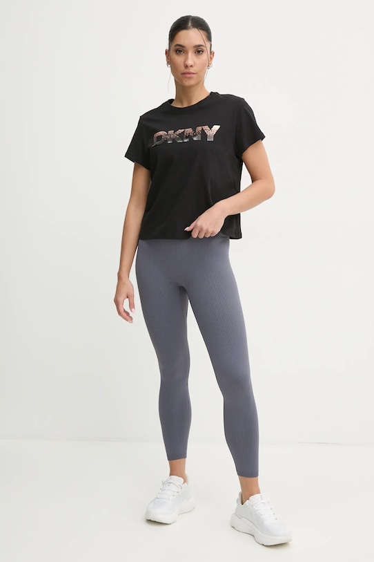 Bavlnené tričko Dkny DP4T1035 čierna AW24