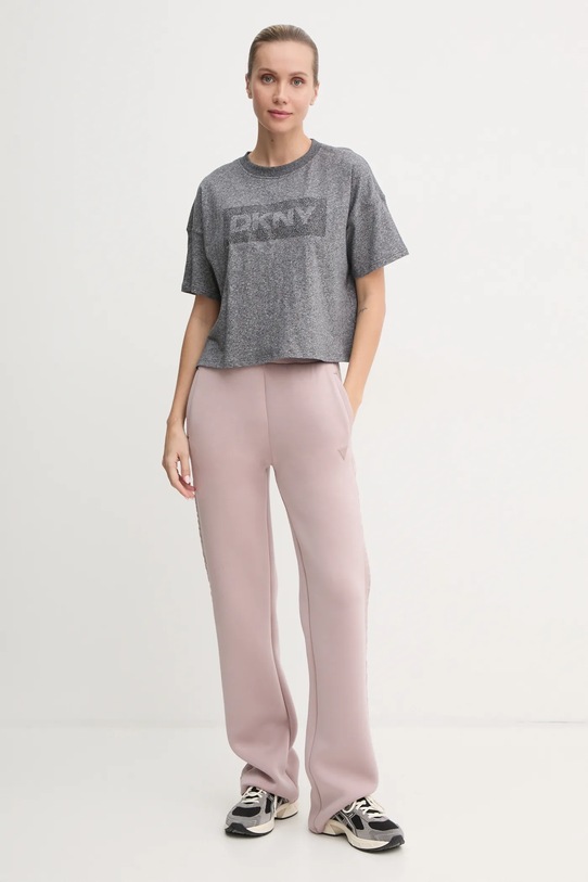 Хлопковая футболка Dkny DP4T1040 серый AW24