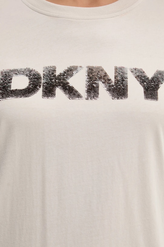 Bavlněné tričko Dkny DP4T1036 béžová
