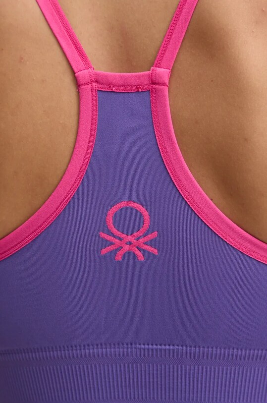 United Colors of Benetton biustonosz sportowy 189T3H00E fioletowy