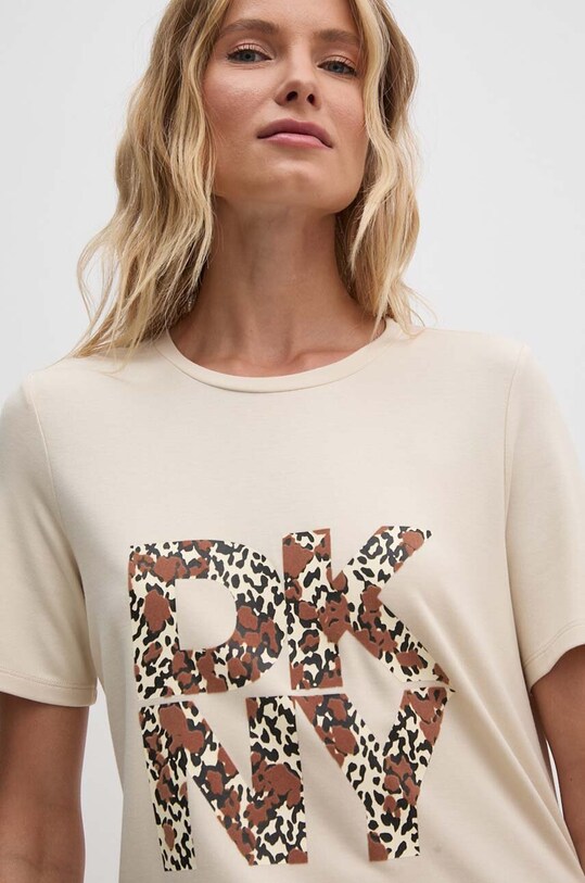 Dkny t-shirt D2G4A174 beżowy AW24