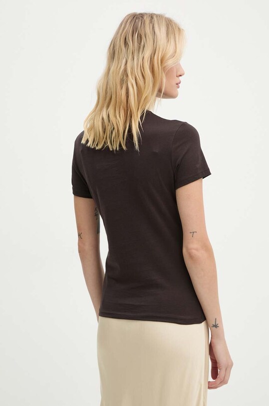 Odzież Theory t-shirt bawełniany L1024521 brązowy
