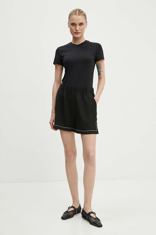 Pamučna majica Theory L1024521 crna AW24