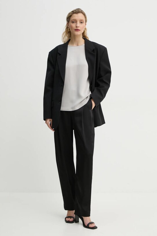 Theory top de mătase M0102539 gri AW24