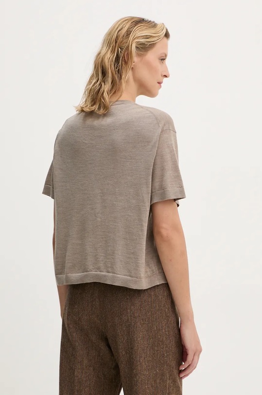 Oblečenie Vlnené tričko Theory O0711719 béžová