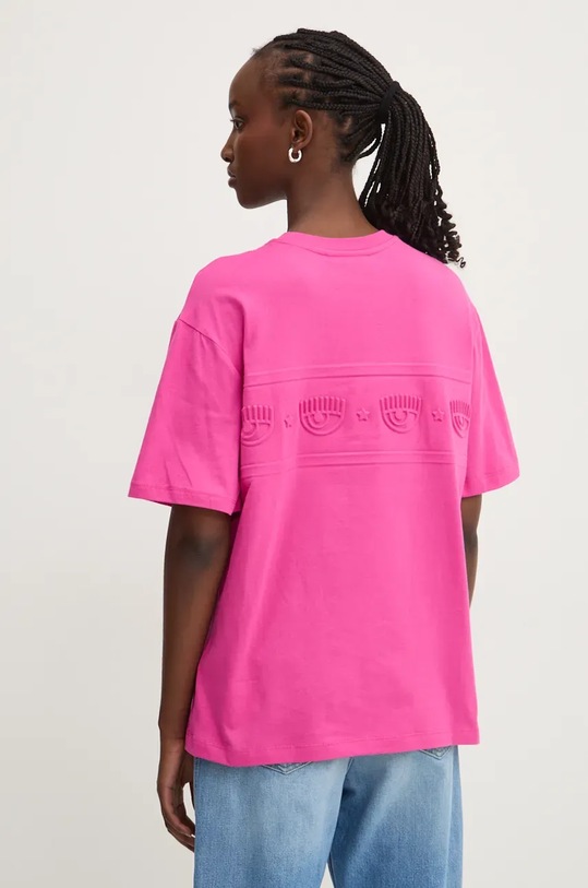 Odzież Chiara Ferragni t-shirt bawełniany 77CBHK09 różowy