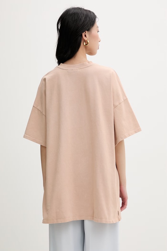 Odzież Gestuz T-shirt damski bawełniany 10909249 beżowy