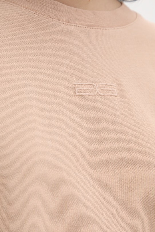 Gestuz T-shirt damski bawełniany 10909249 beżowy