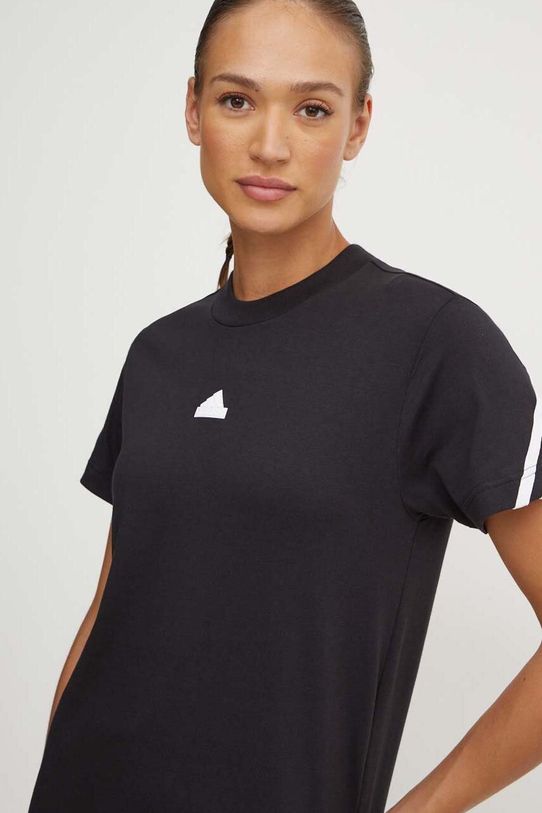 adidas t-shirt bawełniany Future Icons czarny IW4563