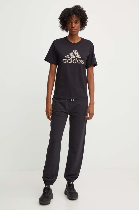 adidas tricou din bumbac IW5174 negru AW24