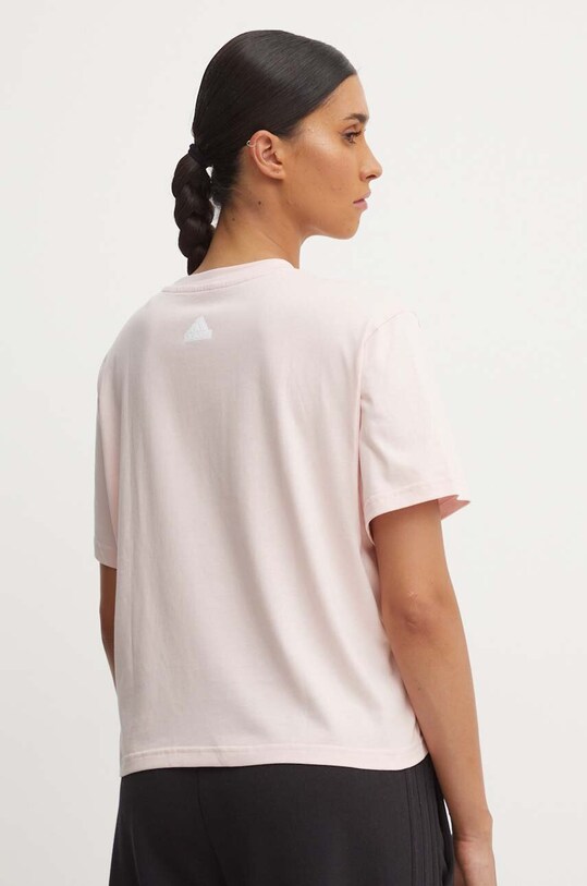 Îmbrăcăminte adidas tricou din bumbac Essentials IW5183 roz