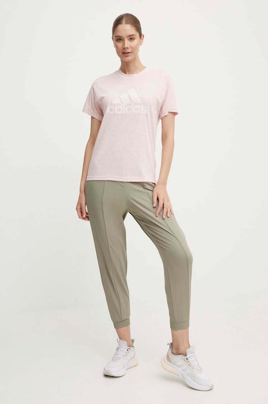 adidas t-shirt IW7720 różowy AW24