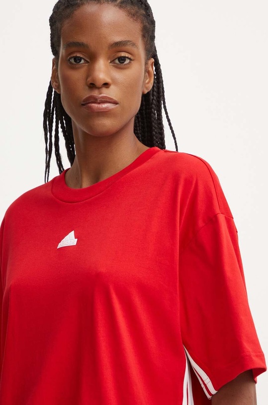 Хлопковая футболка adidas Express relaxed красный IW8643