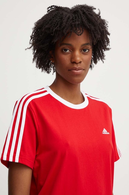 adidas pamut póló Essentials piros IY1699