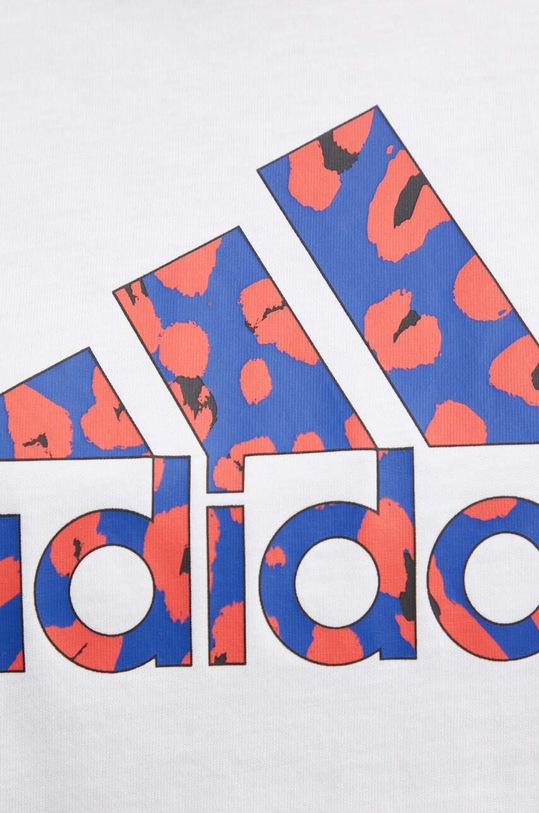 Bavlněné tričko adidas IY3435 bílá