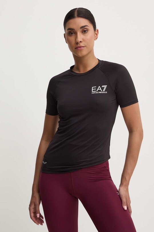 Футболка для тренинга EA7 Emporio Armani regular чёрный TJEMZ.8NTT70.1200