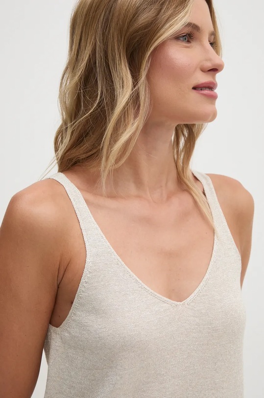 United Colors of Benetton top argintiu 1194DH015