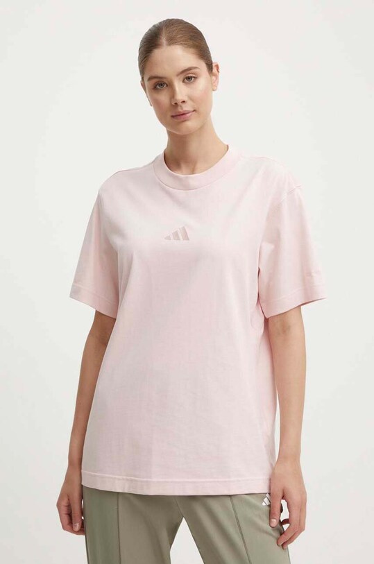 adidas t-shirt bawełniany All SZN bawełna różowy IY6787
