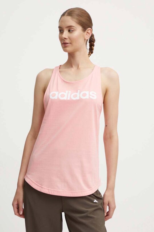 adidas top din bumbac Essentials IY9181 roz AW24