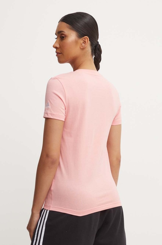 Oblečení Bavlněné tričko adidas Essentials IY9190 růžová