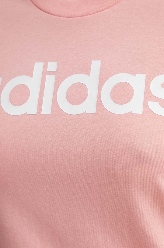Bavlněné tričko adidas Essentials IY9190 růžová