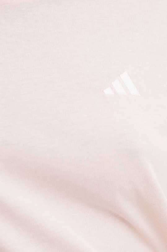 Хлопковая футболка adidas Essentials JH3694 розовый