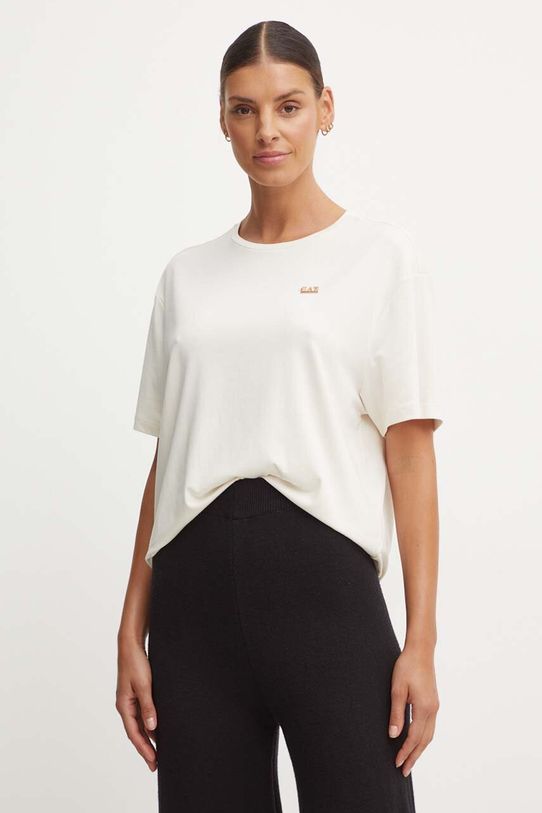 Majica kratkih rukava EA7 Emporio Armani bez uzorka bež TJDZZ.6DTT07.1120