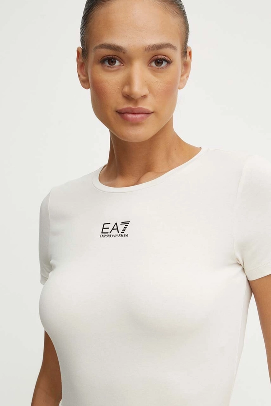 EA7 Emporio Armani t-shirt beżowy TJDZZ.6DTT12.1120