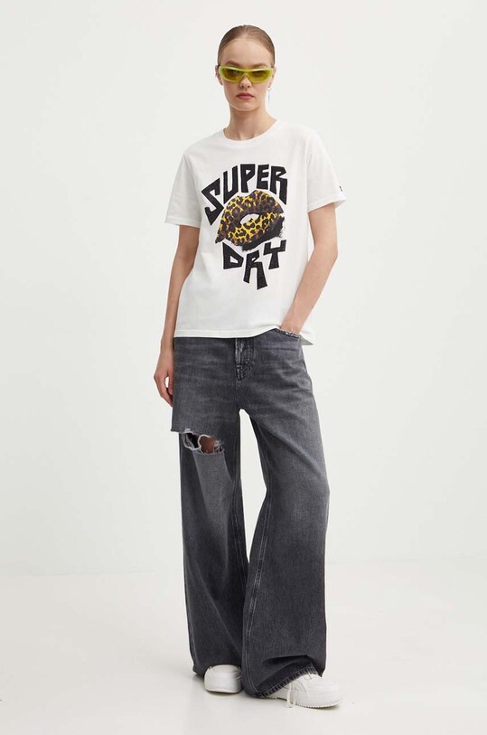 Бавовняна футболка Superdry бавовна білий W1011498A.71D