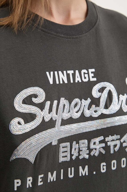 Хлопковая футболка Superdry W1011509A.AFB серый