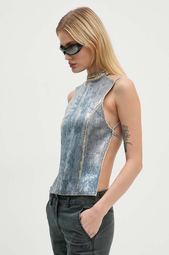 Džínový top Diesel DE-CAMY-S slim modrá A14472.0PGAE