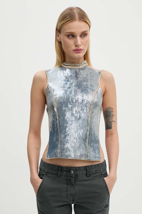 Diesel top din denim DE-CAMY-S albastru A14472.0PGAE