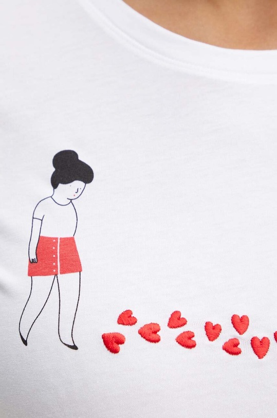 Marella t-shirt bawełniany 2423976044200 biały